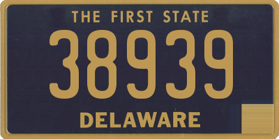 DE license plate 38939