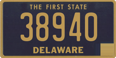DE license plate 38940