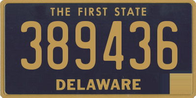 DE license plate 389436