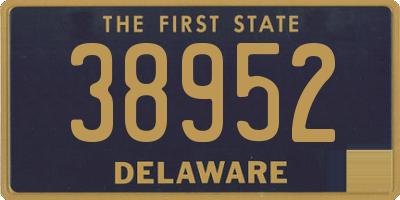 DE license plate 38952