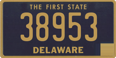 DE license plate 38953