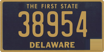DE license plate 38954