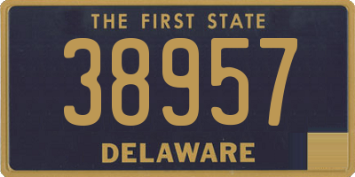 DE license plate 38957