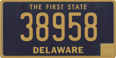 DE license plate 38958