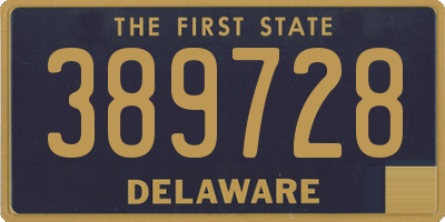 DE license plate 389728