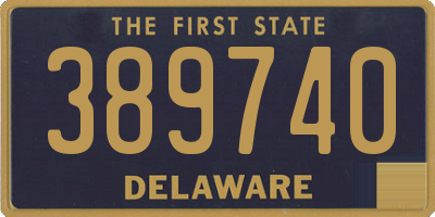 DE license plate 389740