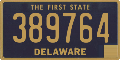 DE license plate 389764