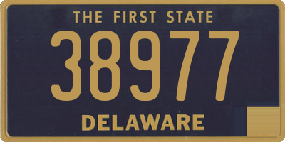 DE license plate 38977