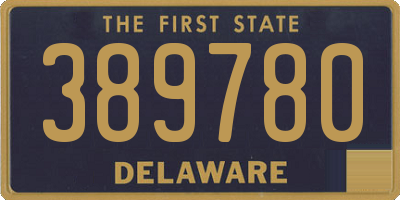 DE license plate 389780