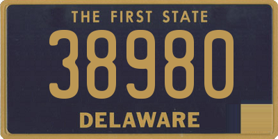 DE license plate 38980