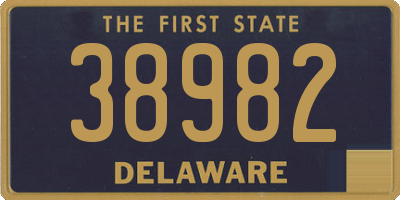 DE license plate 38982