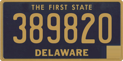 DE license plate 389820