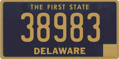 DE license plate 38983