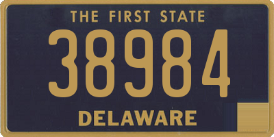 DE license plate 38984