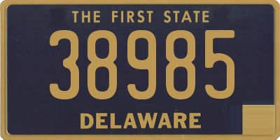 DE license plate 38985