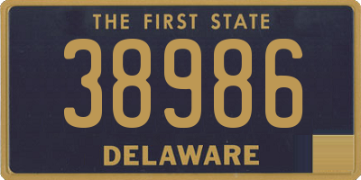 DE license plate 38986
