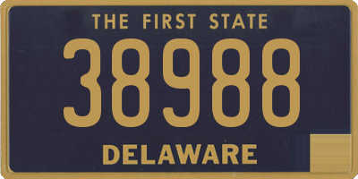 DE license plate 38988