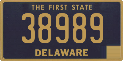 DE license plate 38989