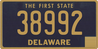 DE license plate 38992