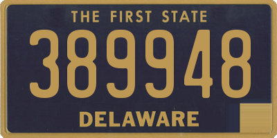 DE license plate 389948