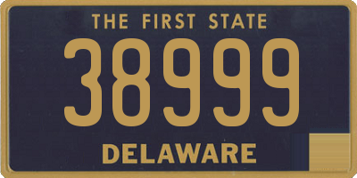DE license plate 38999