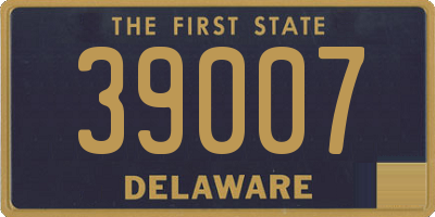 DE license plate 39007