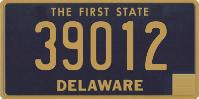 DE license plate 39012