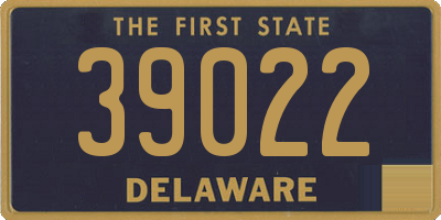 DE license plate 39022