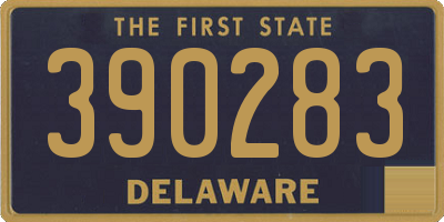 DE license plate 390283