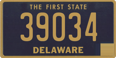 DE license plate 39034