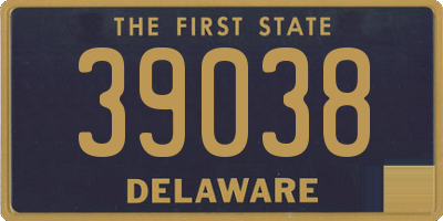 DE license plate 39038