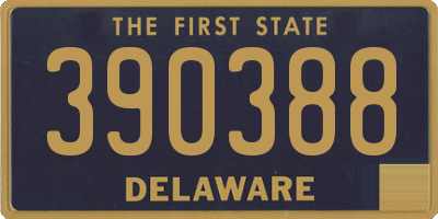DE license plate 390388