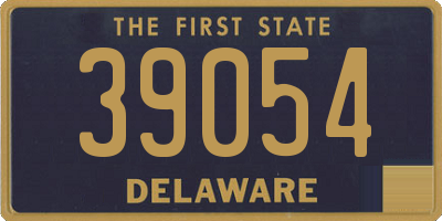 DE license plate 39054