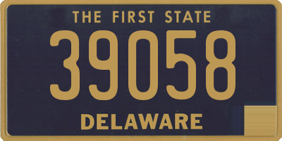 DE license plate 39058