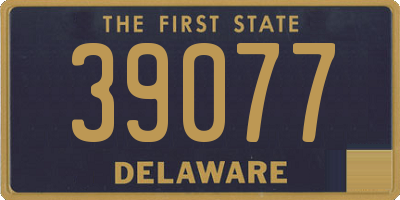 DE license plate 39077