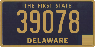DE license plate 39078
