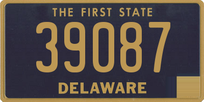 DE license plate 39087