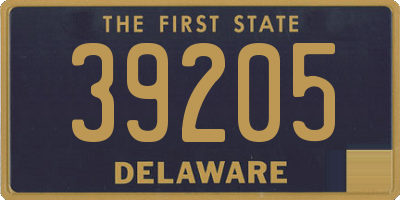 DE license plate 39205