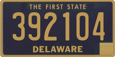 DE license plate 392104