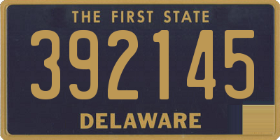 DE license plate 392145