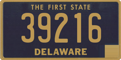 DE license plate 39216