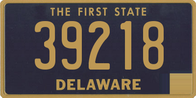 DE license plate 39218