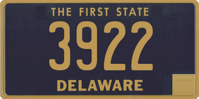 DE license plate 3922