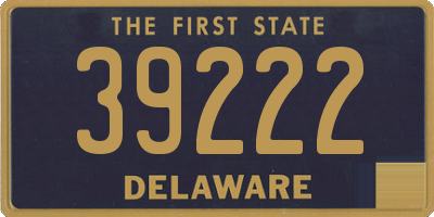 DE license plate 39222