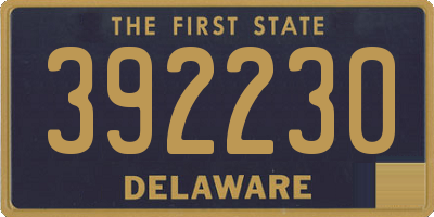 DE license plate 392230