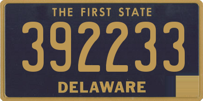DE license plate 392233