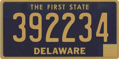 DE license plate 392234