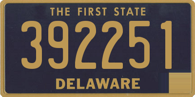 DE license plate 392251