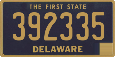 DE license plate 392335