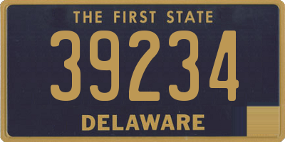 DE license plate 39234